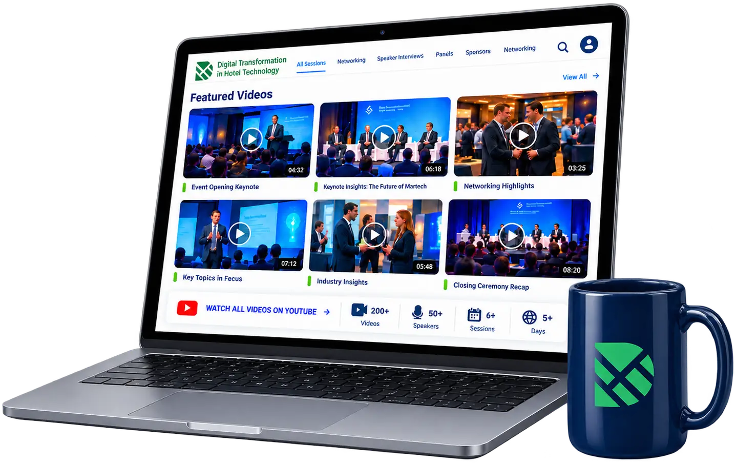 DHT MENA videos on laptop